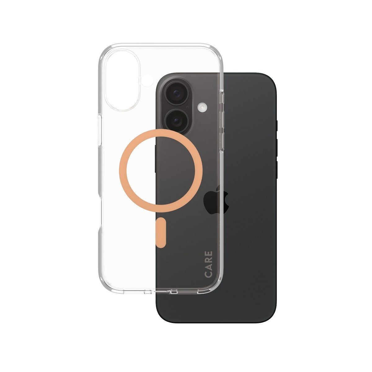 CARE by PanzerGlass® Flagship Case Transparent Urban Combat m. Peachy MagSafe iPhone 16 Plus